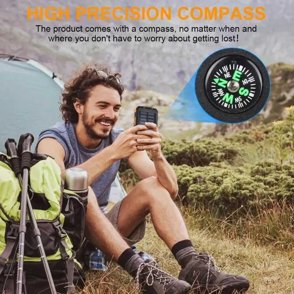 Solar Power Bank Charger With USB C And LED Flashlight