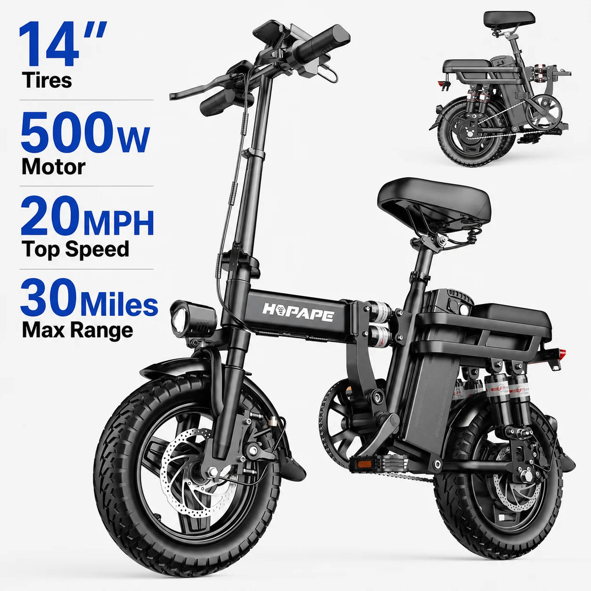 EOEOTWO 1500W Fat Tire Electric Bike With 48V Battery