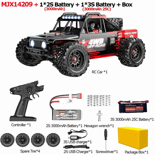 Hyper Go MJX 14209 14210 V3.0 1/14 RC Car Brushless 2.4G Remote Control 4WD Off-road Racing RC Truck Electric Hobby Toy