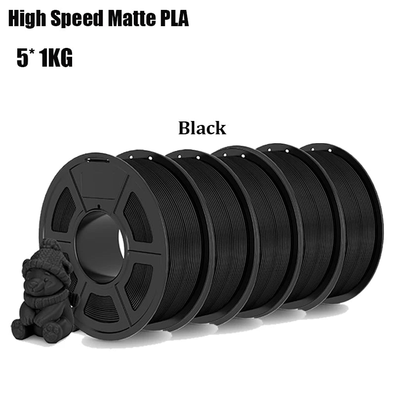 TECBEARS 3D Filament PLA/PETG/High Speed matte petg /abs/silk/HSMPLA/PLA Plus/pla 5kg 1.75mm 3D Printer Filament for 3D Printer