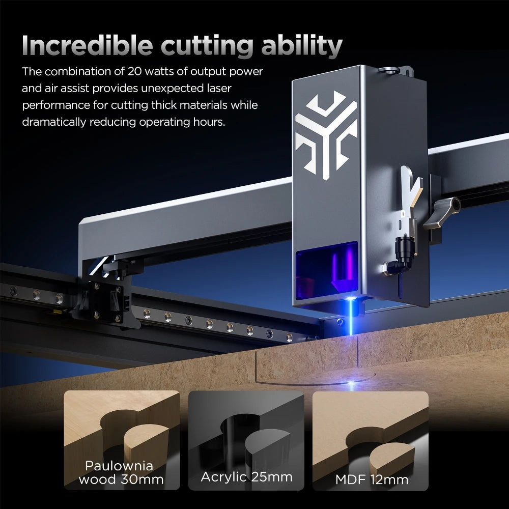 ACMER P2 20W Laser Engraver Cutting Machine With Air Assist