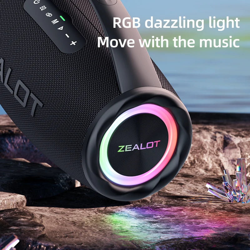 Zealot S97 80W Bluetooth Speaker With RGB Lighting Waterproof
