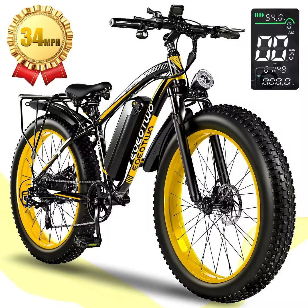 Eoeotwo 750W Aluminum Fat Tire Electric Bike 48V Battery