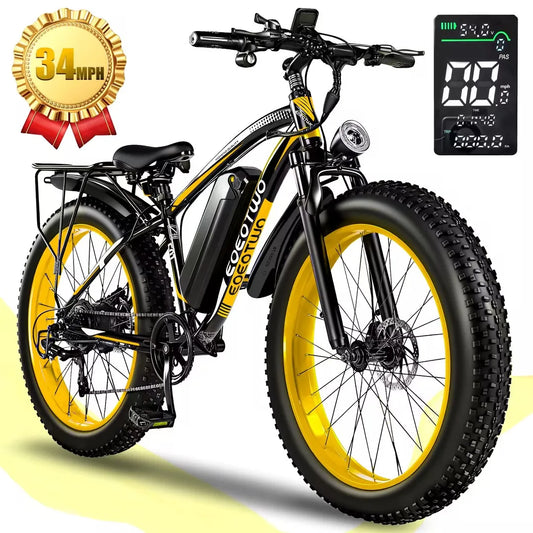 EOEOTWO 750W Fat Tire Electric Bike Aluminum Alloy Frame