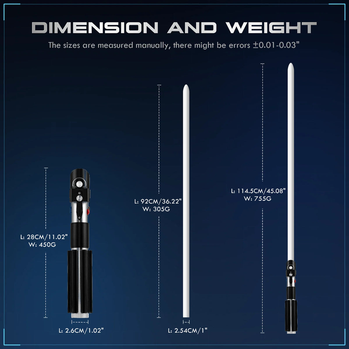 DAMIENSABER Darth Vader Sith Lightsaber With Smooth Swing App Control
