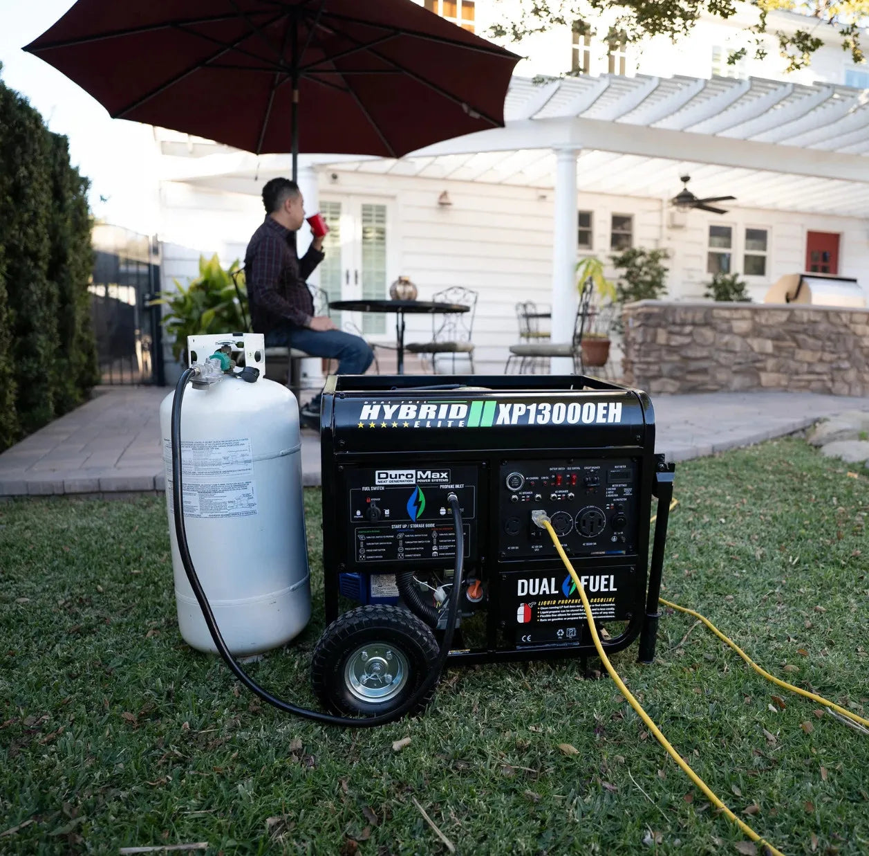 13000 watt portable dual fuel gas propane generator