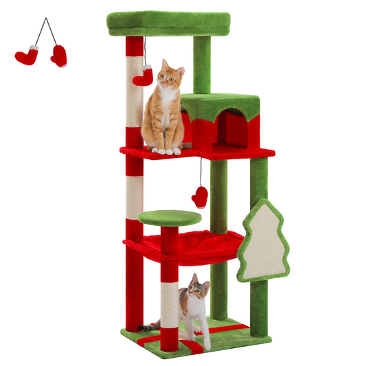 PAWZ Road Christmas Cat Tree With Sisal Scratching Posts