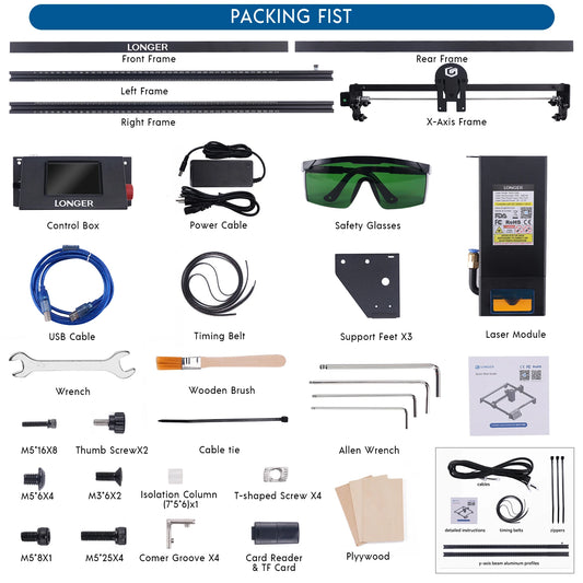 Longer RAY5 20W Laser Cutting And Engraving Desktop Kit