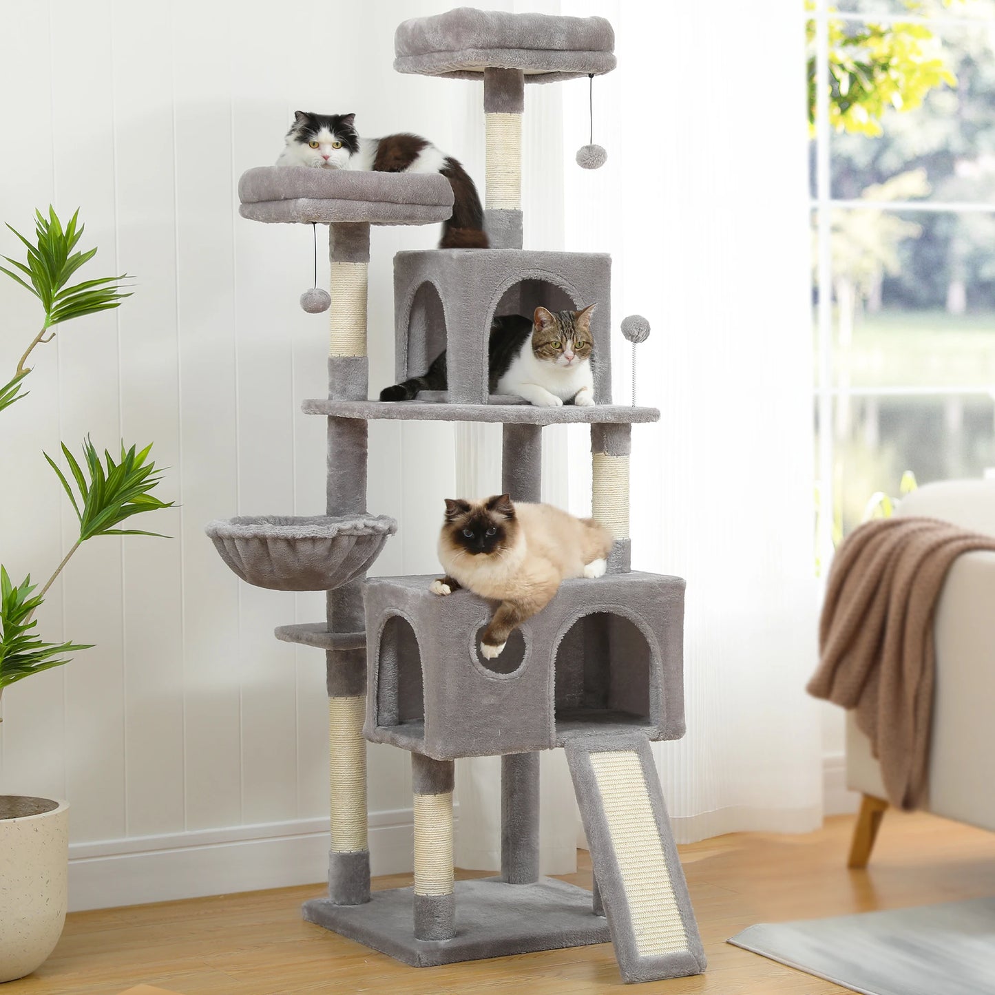 PEQULTICN Large Cat Tree Indoor Multi Level Tower Premium Quality