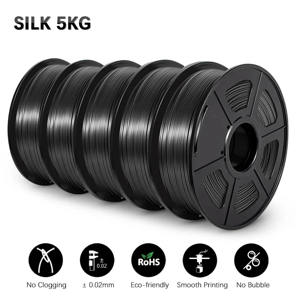 TECBEARS 3D Filament PLA/PETG/High Speed matte petg /abs/silk/HSMPLA/PLA Plus/pla 5kg 1.75mm 3D Printer Filament for 3D Printer