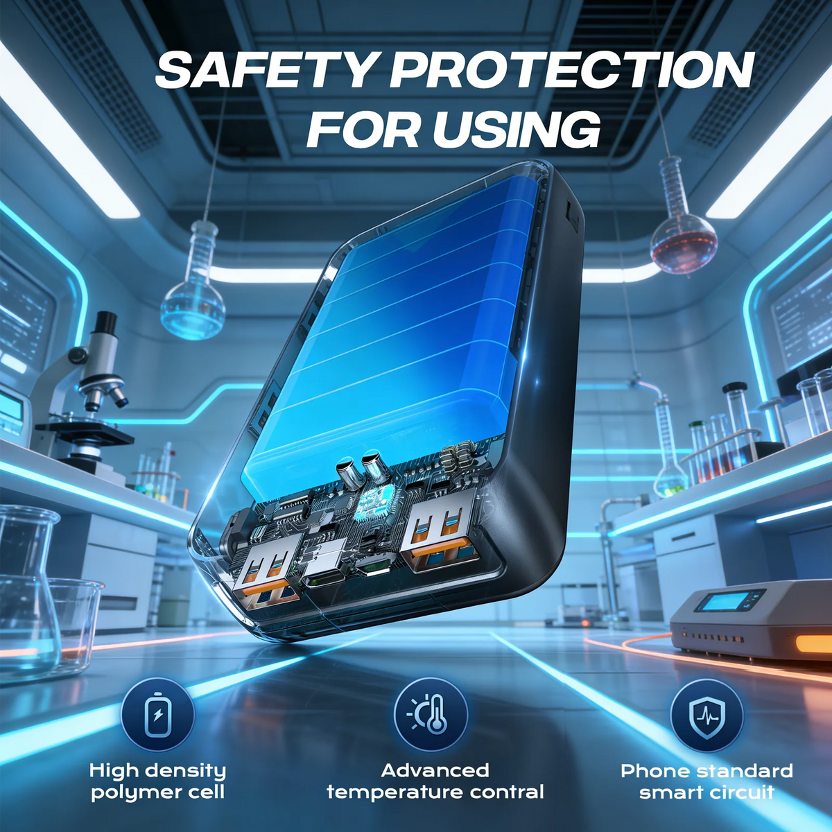 Hganus Portable Fast Charging Power Bank with Digital Display