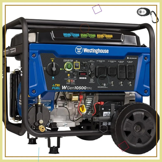13500W Tri-Fuel Portable Generator with Remote Start, Transfer Switch Ready for Home Backup