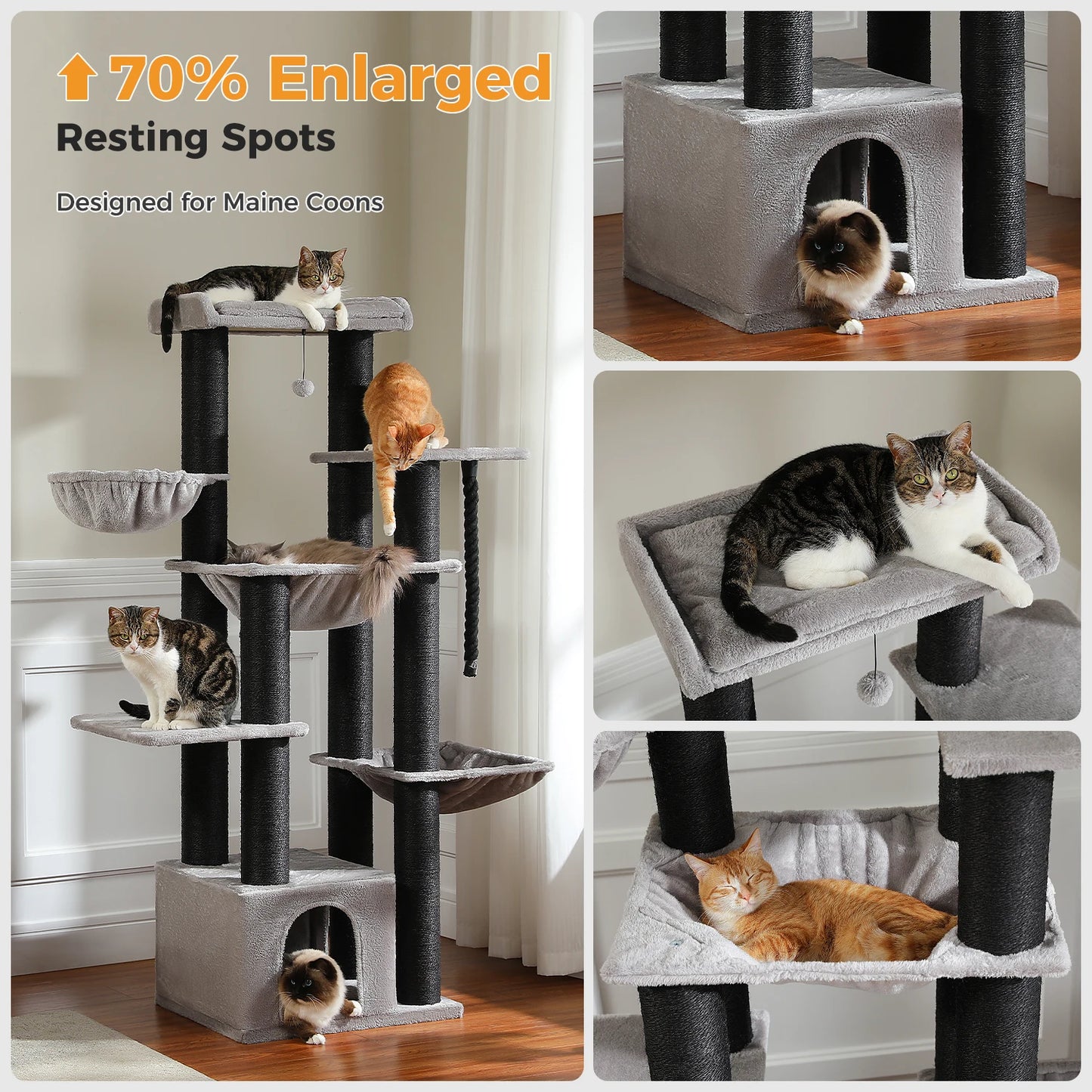 PAWZ Road Cat Tree With Multiple Levels And Perches