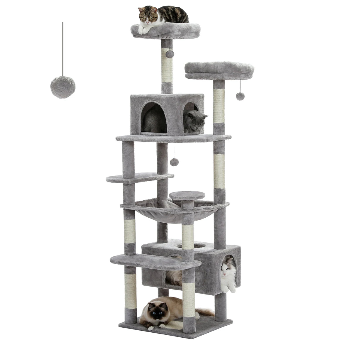 PAWZ Road Cat Tree With Sisal Scratching Posts And Condos