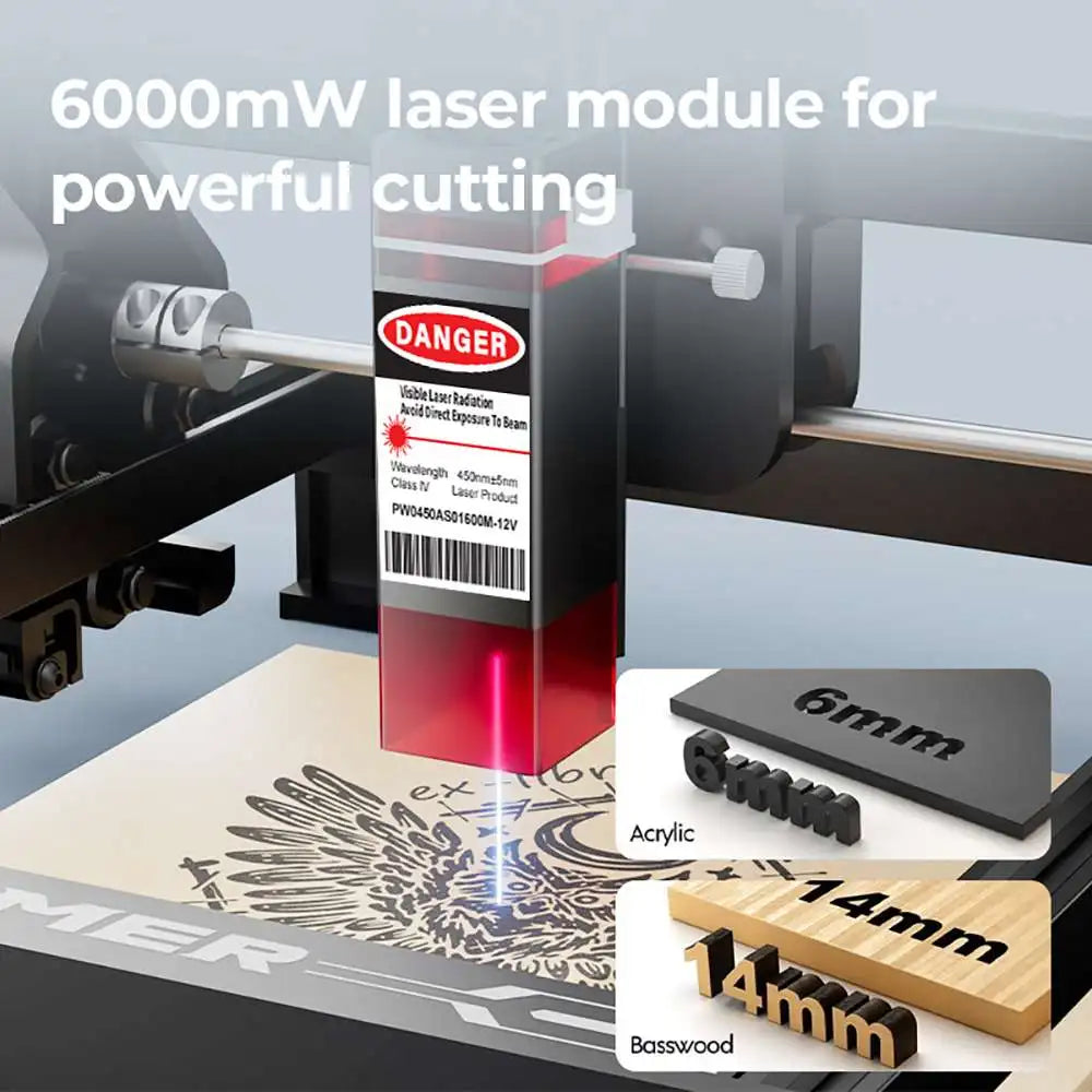 Acmer S1 High Precision Laser Engraver For Wood Glass Projects