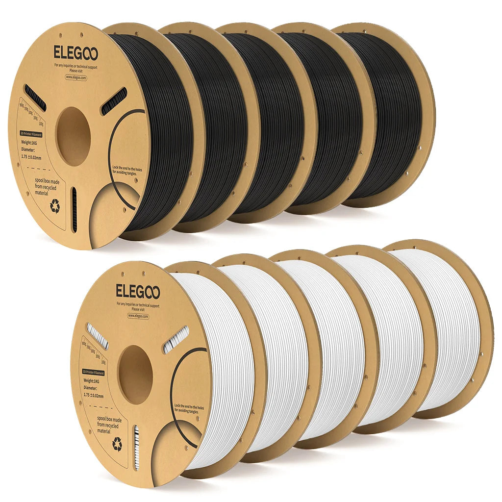 ELEGOO Rapid PLA Plus Filament 1.75mm, 3D Printer Filament for 30-600 MM/s High Speed Printing, 4 Pack 1kg Spool(2.2lbs)
