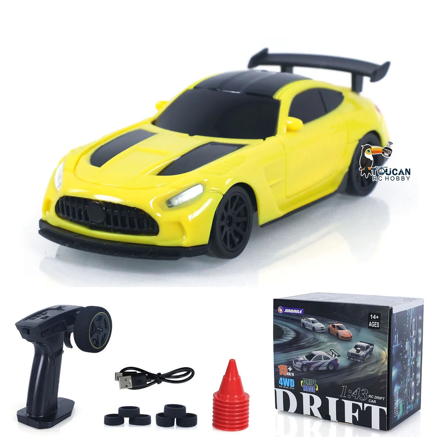 US Stock RC Drift Car 1/43 RTR Race 4WD Gyro Four-wheel Drive Radio Control High Speed Model 2.4G Racing Drifting Cars Toy Model