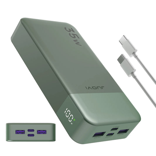 JUOVI 35W Fast Charging Portable Power Bank With LED Lamp