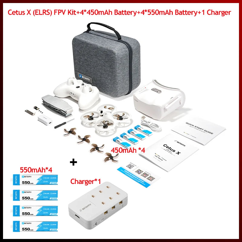 BetaFPV Cetus X FPV Racing Drone Kit With Transmitter And Goggles