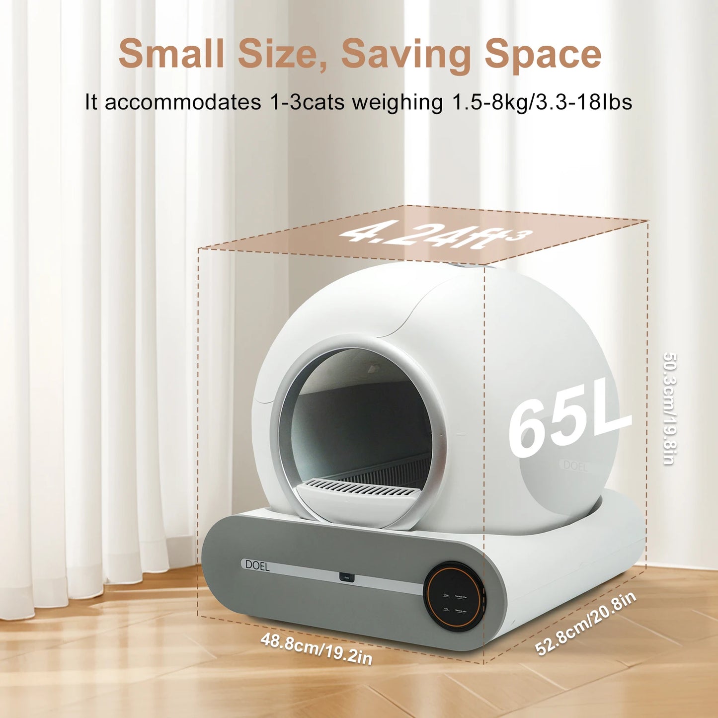 DOEL Self Cleaning Cat Litter Box With WiFi App Control