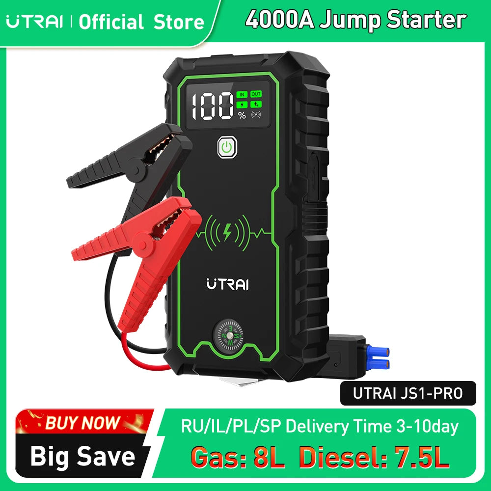 UTRAI Jump Starter Power Bank 4000A 12V Car Booster