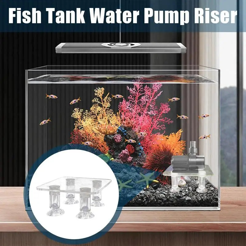 Aquarium Pump Stand Shockproof Water Pump Riser Lightweight Transparent Aquarium Accessories for Enhanced Aquarium Functionality
