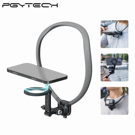 PGYTECH CapLock Magnetic Smartphone Neck Mount For Gopro/Insta360/DJI Action Camera