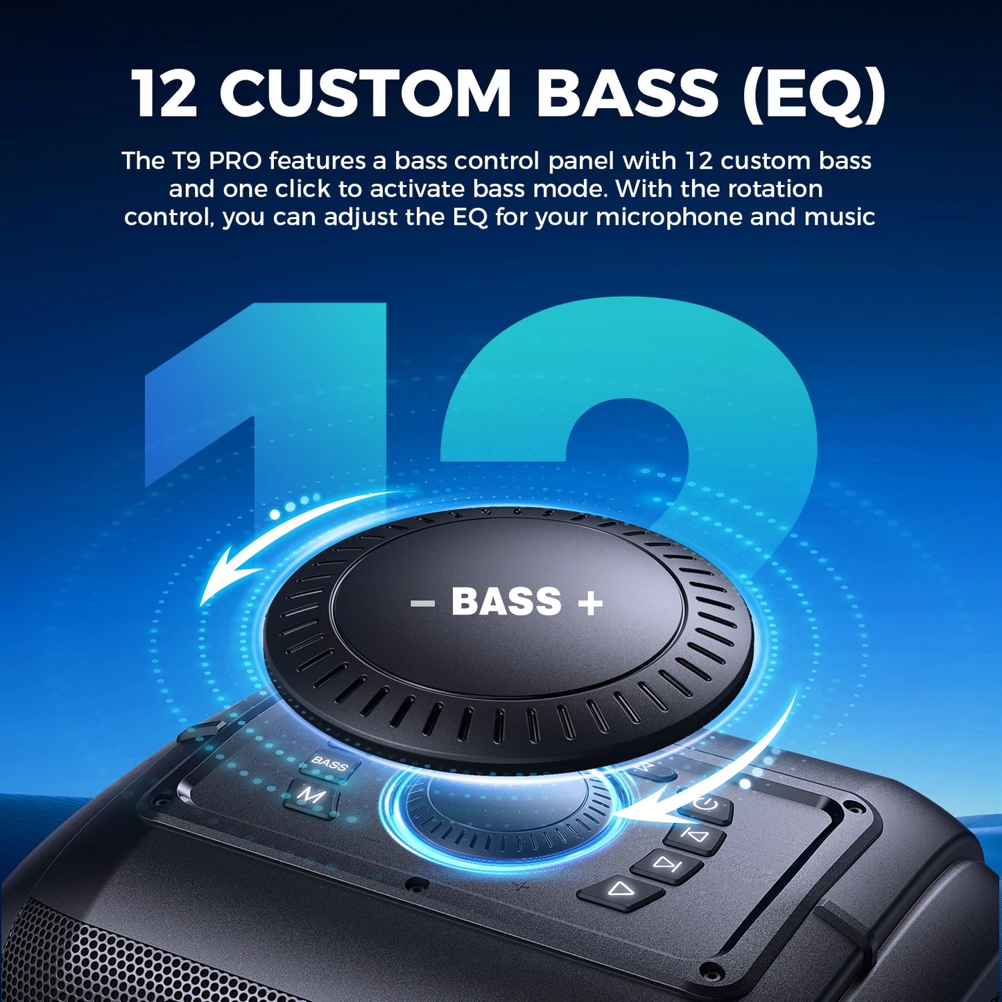 W-King 250W Peak Bluetooth Party Speaker With 120dB Bass