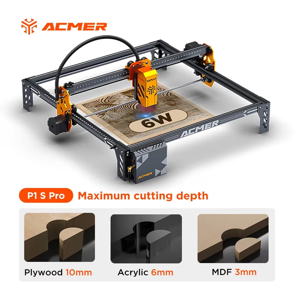 ACMER P1 S Pro Laser Engraver 6W 10W 20W WIFI