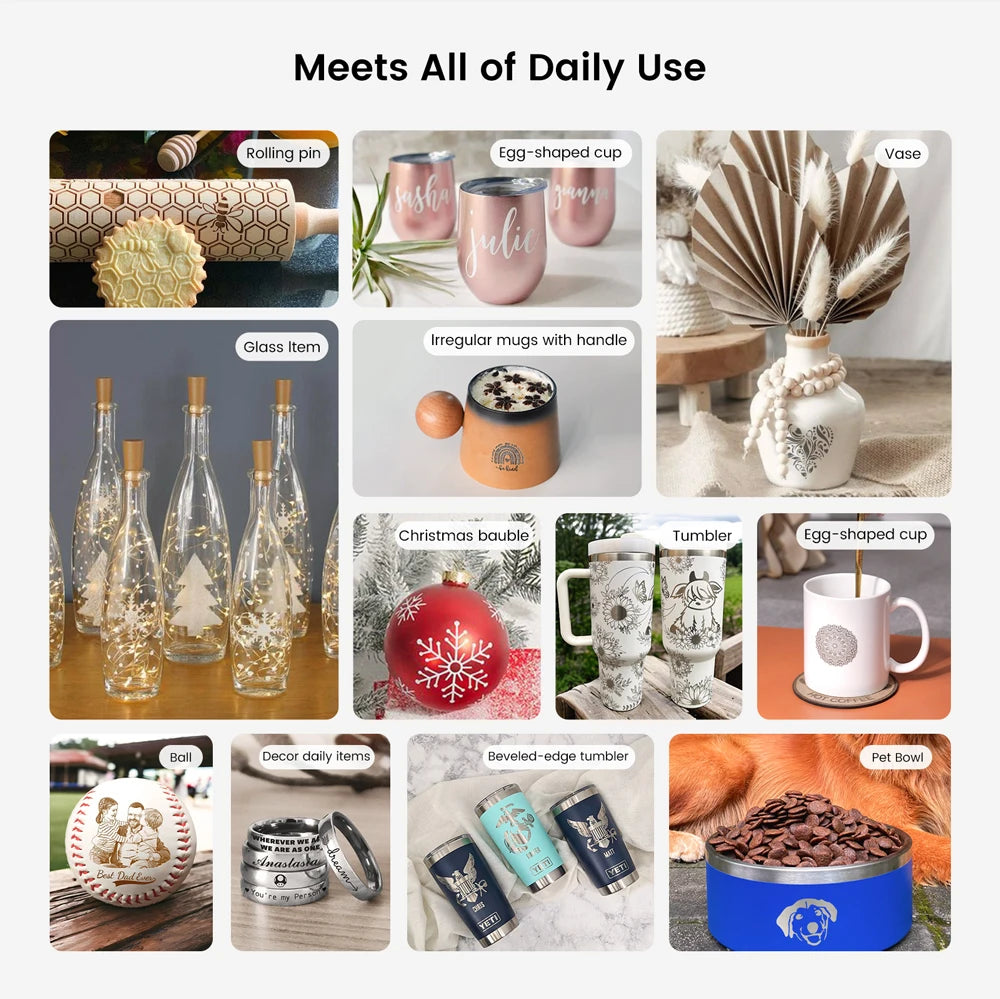 AlgoLaser Engraver Rotary Roller Rotary Chuck for 4 in-1 Multi-Functional Laser Rotary Roller Y-axis Jaw Chuck for Engraving