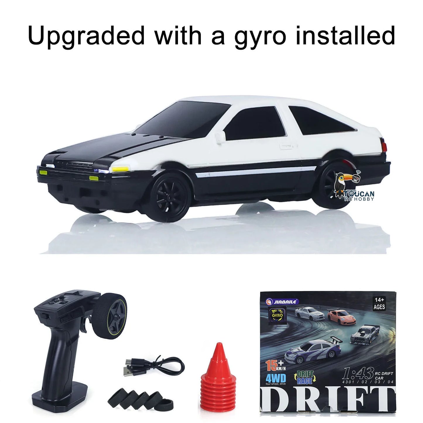 US Stock RC Drift Car 1/43 RTR Race 4WD Gyro Four-wheel Drive Radio Control High Speed Model 2.4G Racing Drifting Cars Toy Model