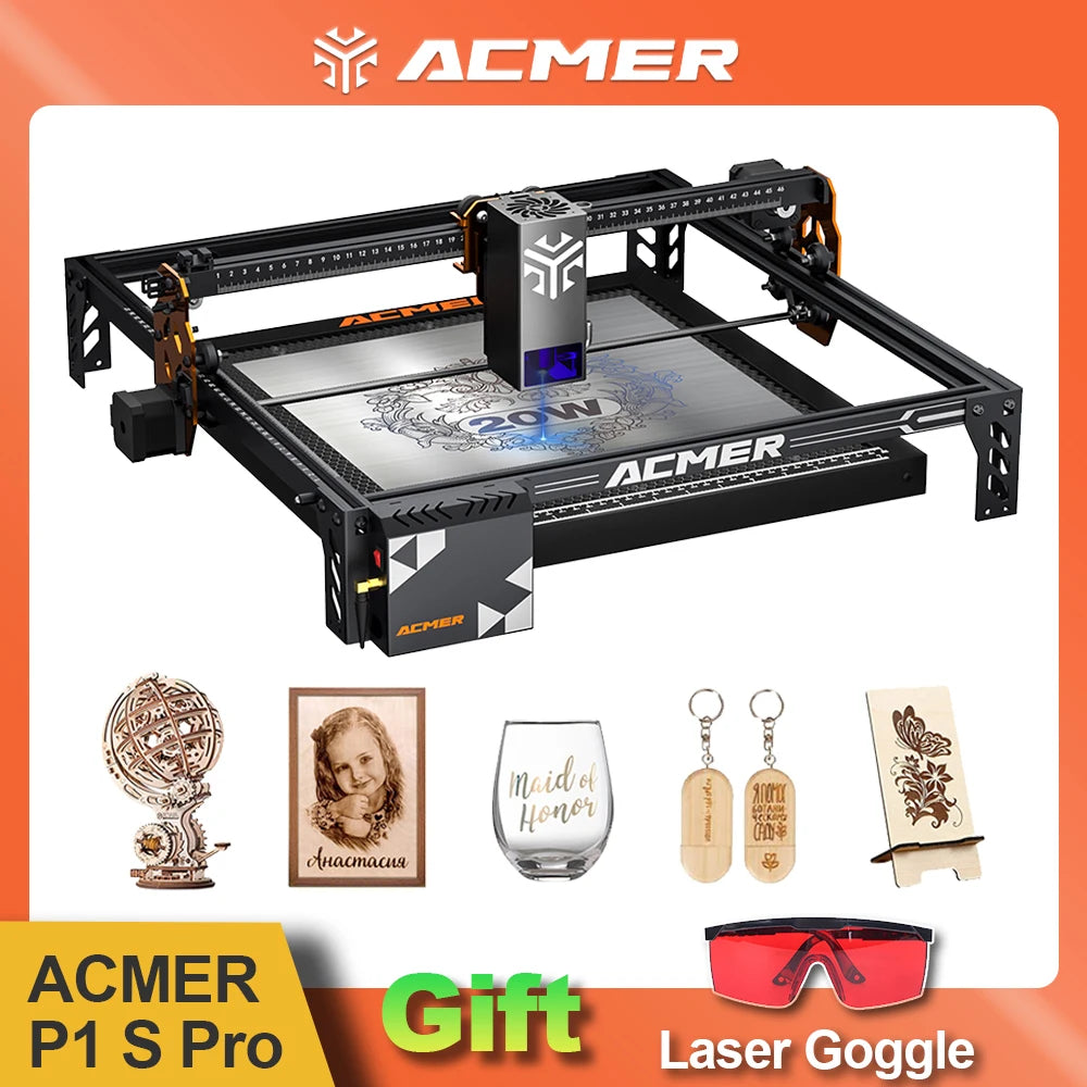 ACMER P1 S Pro Laser Engraving Machine USB WIFI Craft
