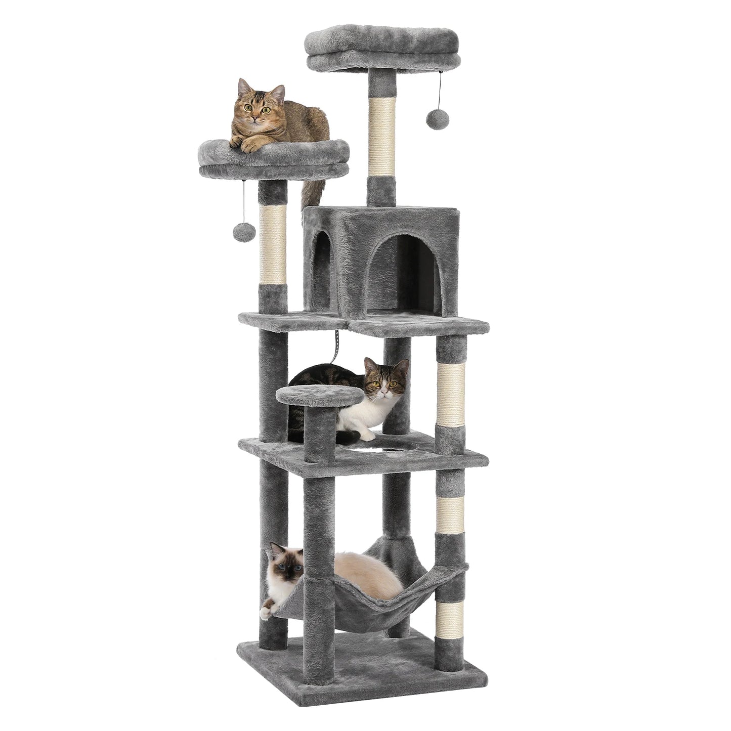PEQULTICN Multi Level Cat Tree With Scratching Posts