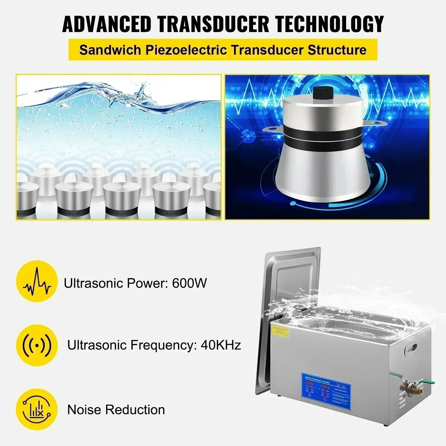 VEVOR Professional Ultrasonic Cleaner for Jewelry, Watches and Metal Tools