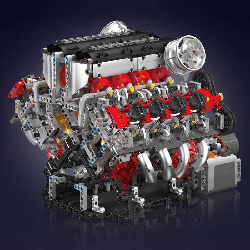 Mould King F488 Supercar V8 Engine Building Block Set