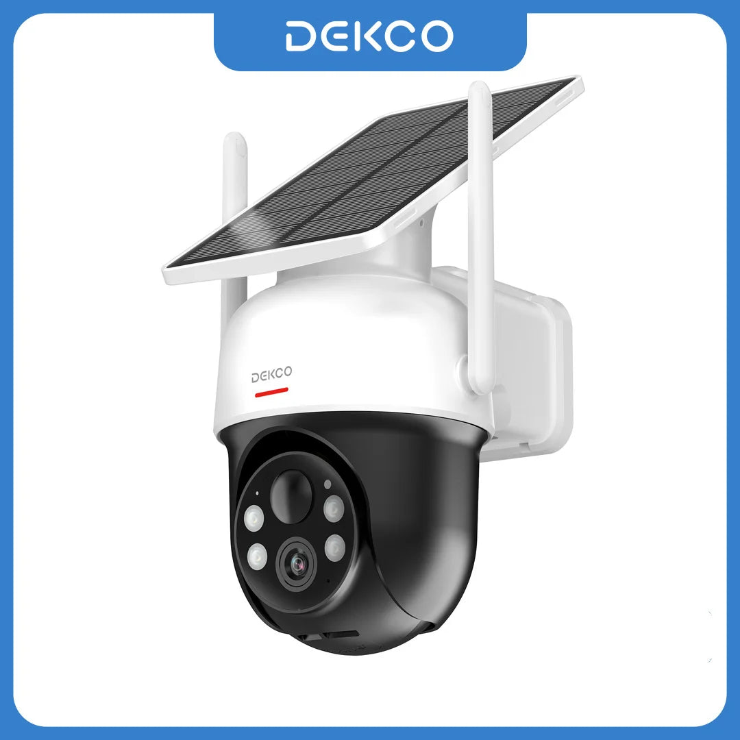 Dekco 3MP Wireless Solar PTZ Security Camera With Audio