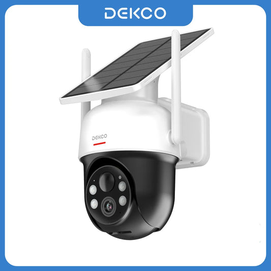 Dekco 3MP Wireless Solar PTZ Security Camera With Audio