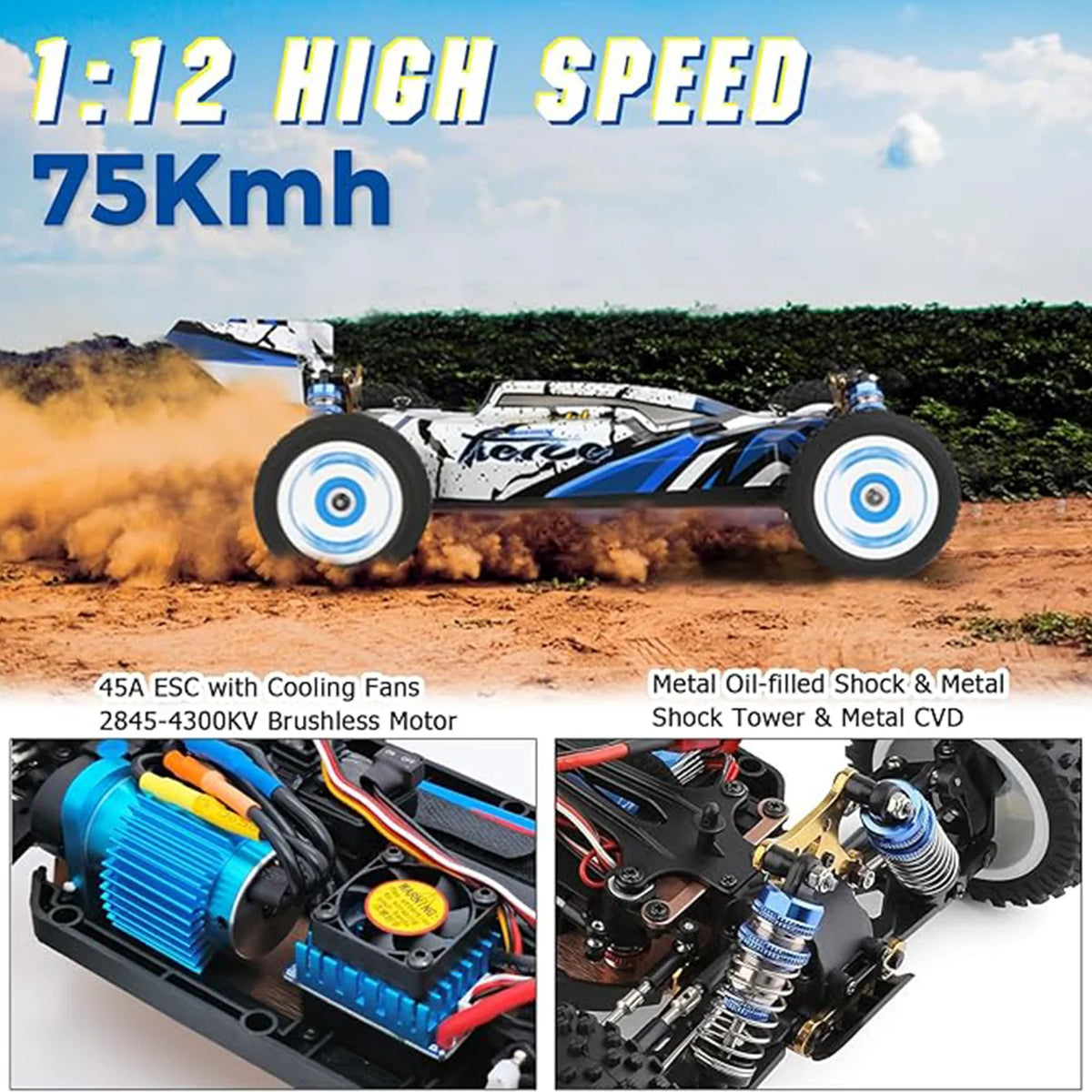 Wltoys Brushless RC Dirt Bike High Speed Off Road Racer