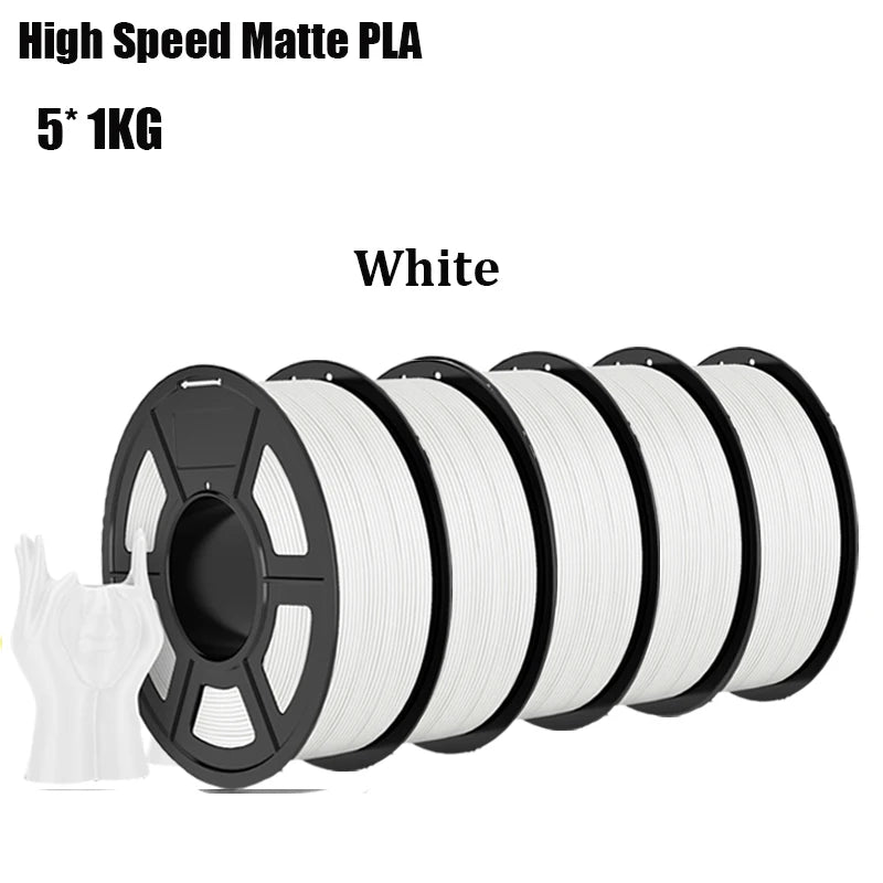 TECBEARS 3D Filament PLA/PETG/High Speed matte petg /abs/silk/HSMPLA/PLA Plus/pla 5kg 1.75mm 3D Printer Filament for 3D Printer