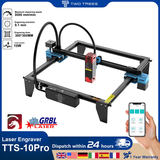 Two Trees TTS-10Pro Laser Engraver Machine With Touch Screen