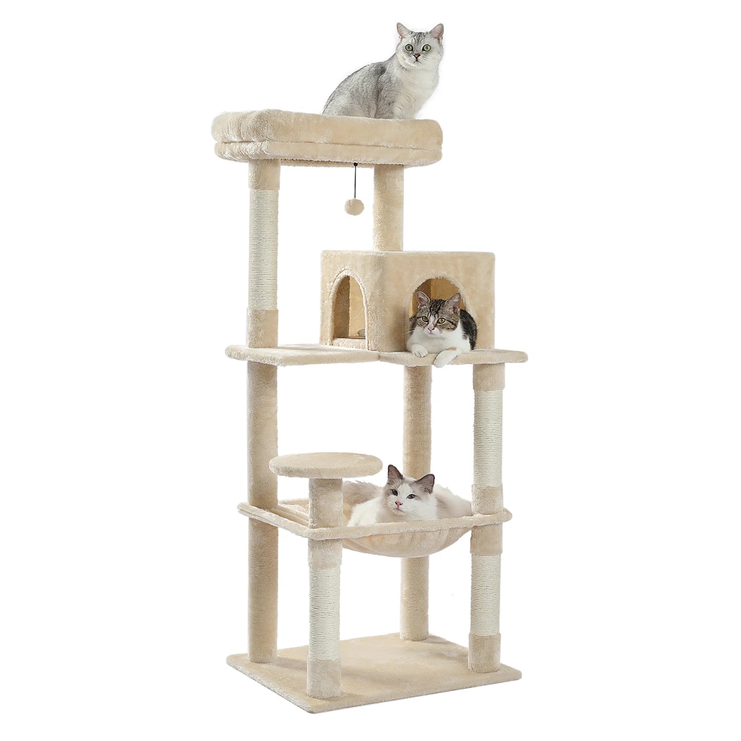 PEQULTICN Multi Level Cat Tree With Scratching Posts