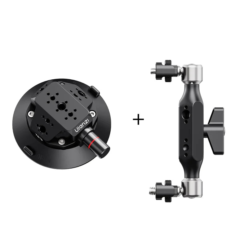 Ulanzi TB15 Car Holder Mount Camera Suction Cup for Gopro Insta 360 DJI Action Camera Phone DSLR with 1/4 3/8 Camera Accessories