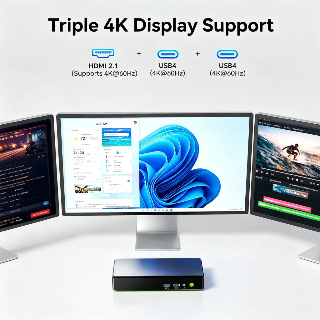 GMKtec K13 Gaming Mini Pc Intel ®   Core ™   Ultra 7 16Gb Ram 1Tb Ssd 256V Dual 2.5g Lan Desktop Mini Computers Wifi 6E/Bt5.2 Usb-C