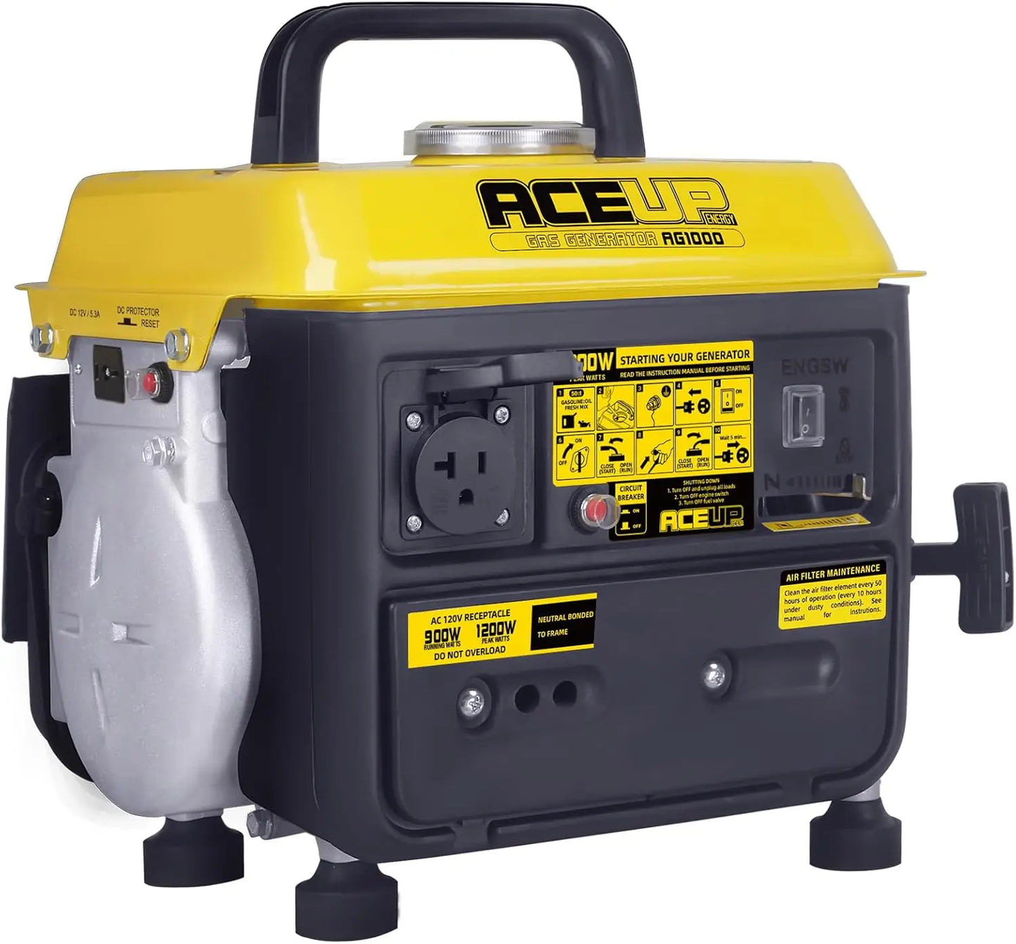 1200W Portable Gas Generator, Lightweight Camping Power, EPA Compliant