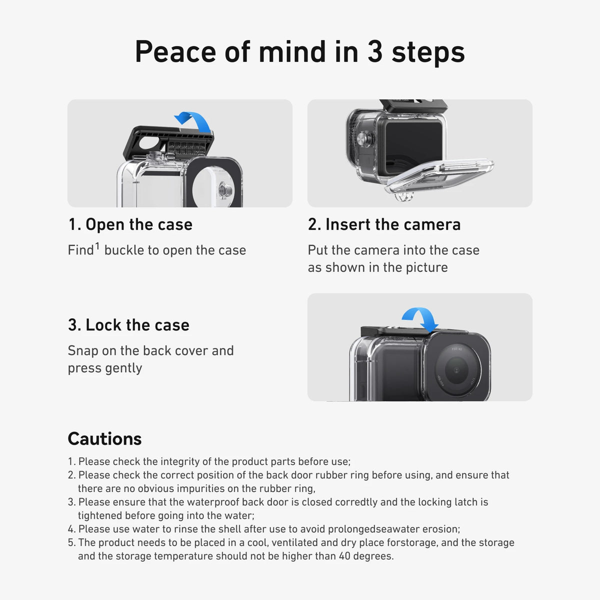 Telesin Waterproof Case For DJI Osmo Action 6 Underwater Housing