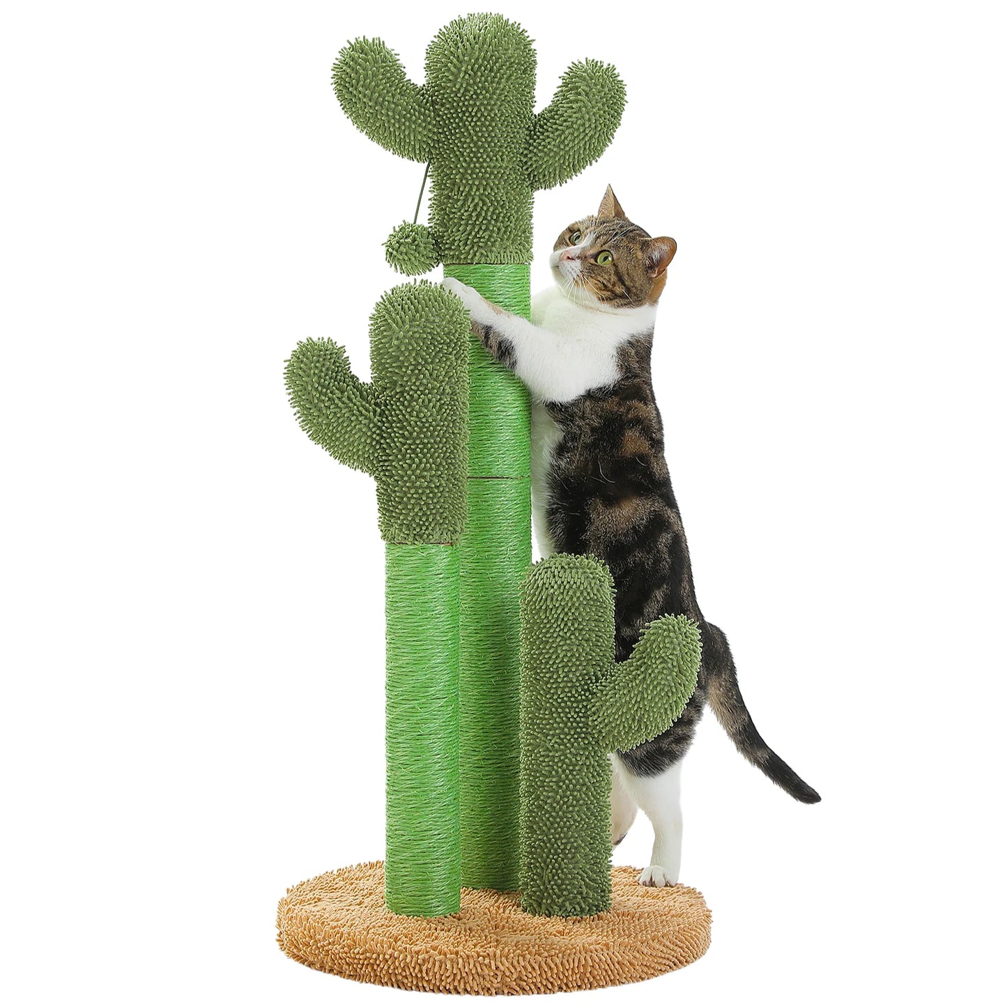 PEQULTICN Cat Scratching Post With 3 Natural Poles