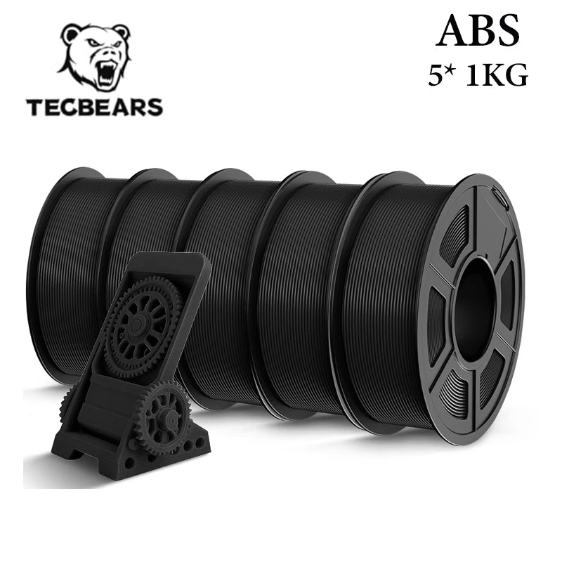 TECBEARS 3D Filament PLA/PETG/High Speed matte petg /abs/silk/HSMPLA/PLA Plus/pla 5kg 1.75mm 3D Printer Filament for 3D Printer