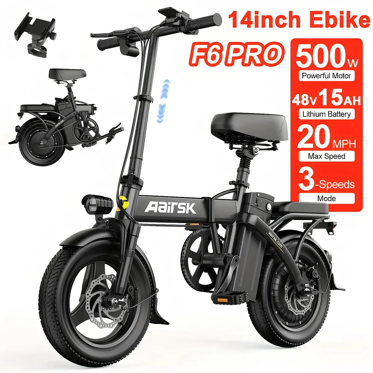 EOEOTWO 750W Fat Tire Electric Bike Aluminum Alloy Frame