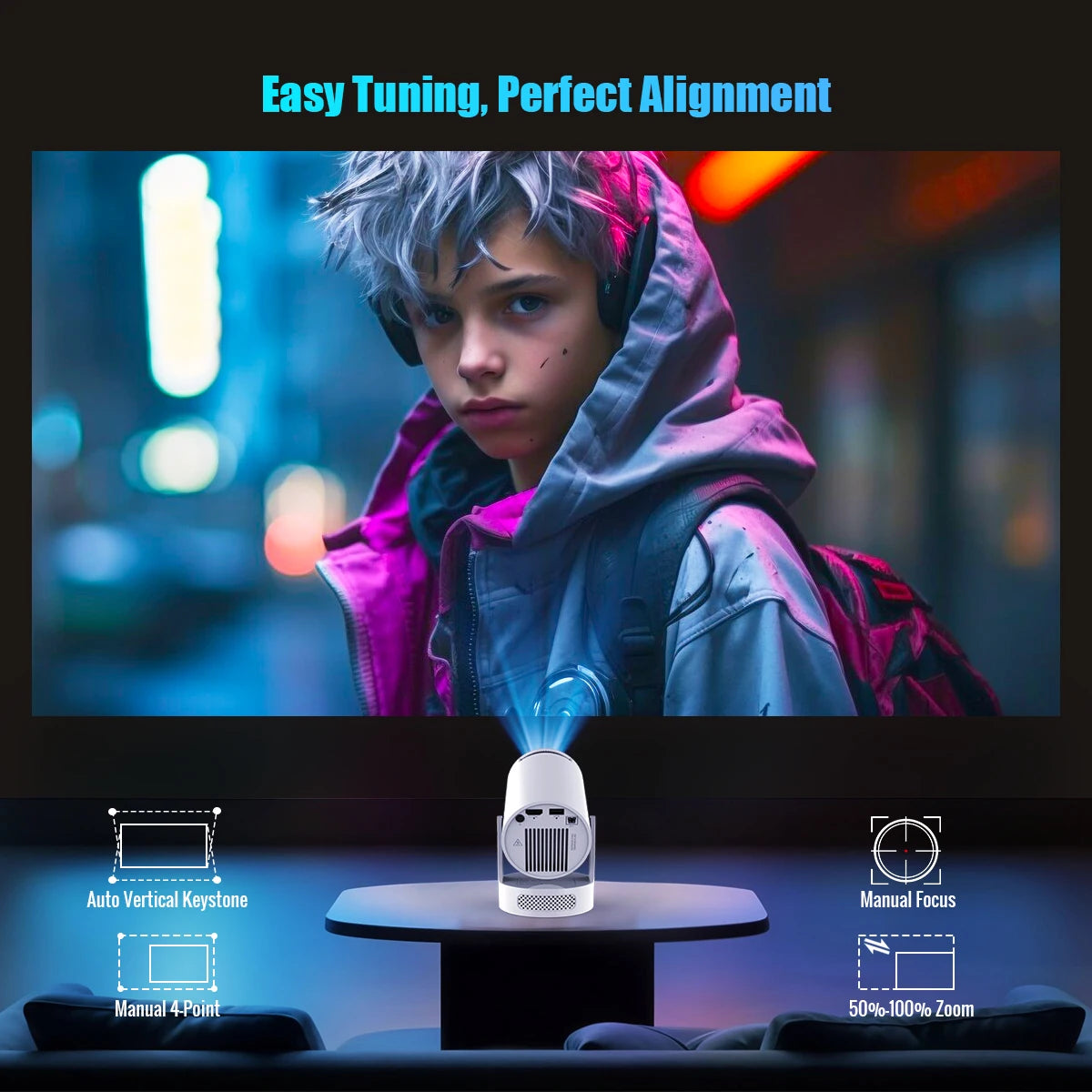 Magcubic HY300 Pro Projector 4K 720P Android 11 Home Theater