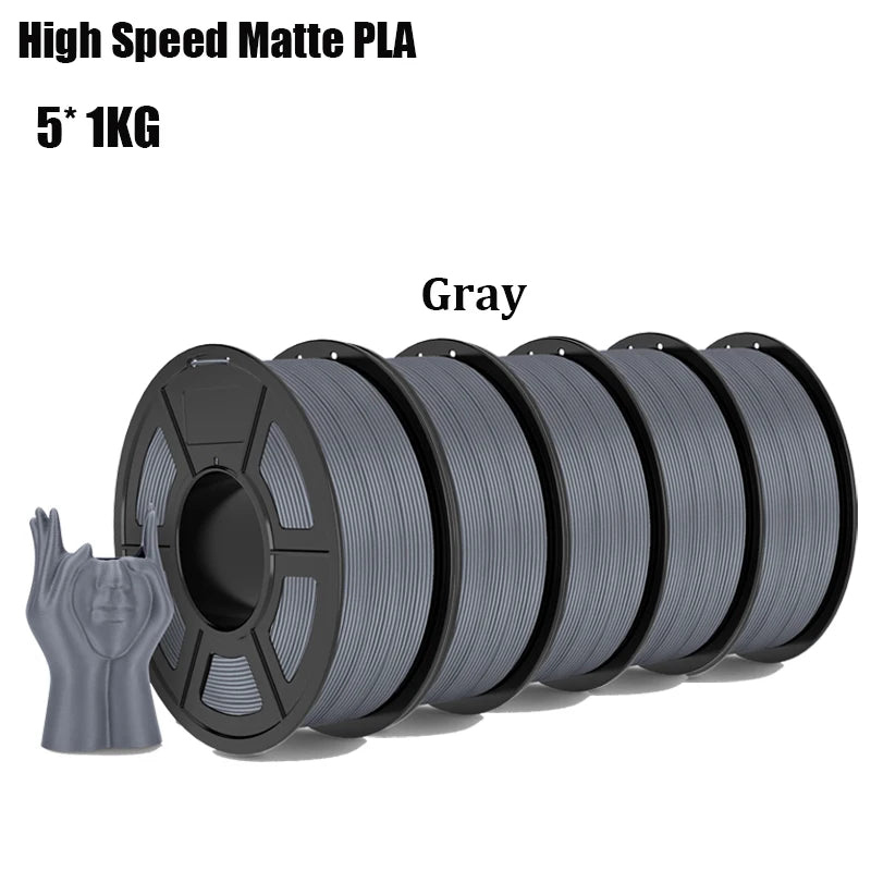 TECBEARS 3D Filament PLA/PETG/High Speed matte petg /abs/silk/HSMPLA/PLA Plus/pla 5kg 1.75mm 3D Printer Filament for 3D Printer